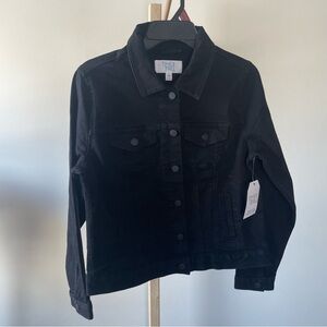 Time and Tru‎ Black Denim Jacket Women's Size Small